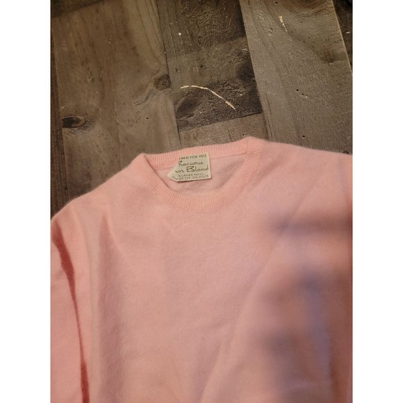 Precious Fun blend lambs wool pink sweater women's top - Picture 2 of 3